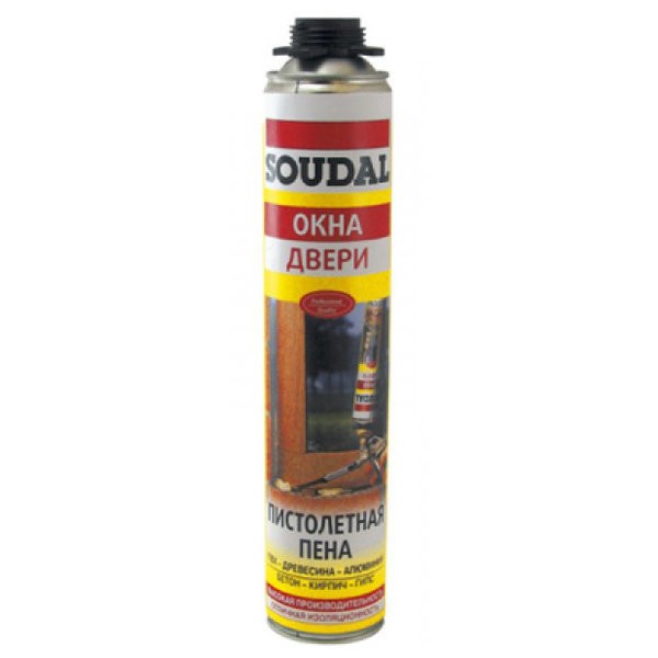 

пена монтажная soudal окна и двери 750мл профи 50л зима