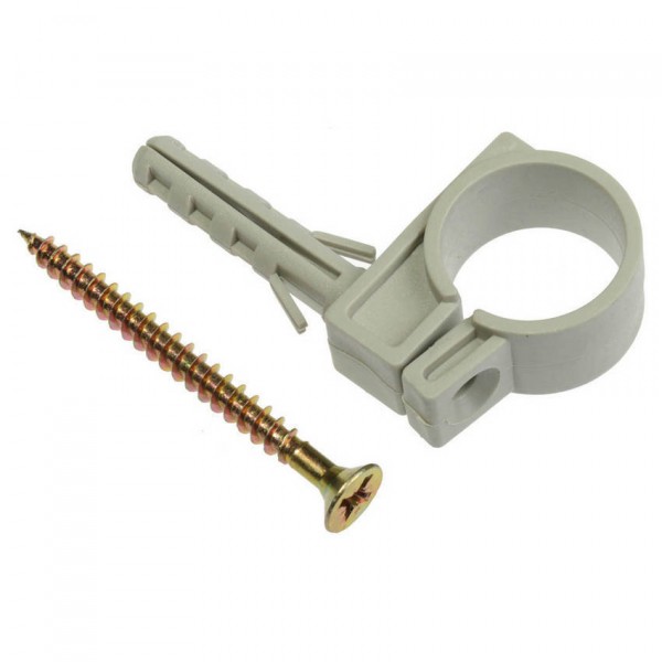 Фото Кронштейн одинарный пластиковый с дюбелем 50мм (2шт) mp /шк/