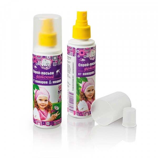Фото Спрей-лосьон help детский (на водной основе) от комаров и мошек от 1 года до 2-х часов защиты репелл