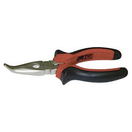 Фото Длинногубцы изогнутые 200мм nickel двухкомпонентная ручка matrix 17424