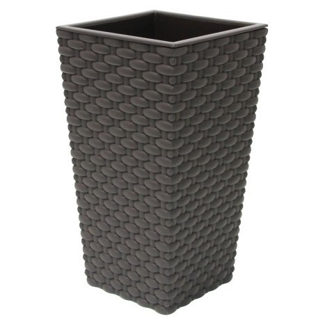 Фото Кашпо ротанг 19,8х19,8х36см коричневый