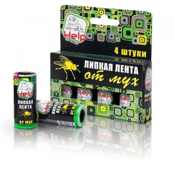 Фото Лента липкая help от мух /4шт/