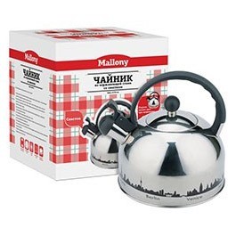 Фото Чайник 3,0л нжс с рисунком меняющим цвет, со свистком, капсульное дно mal-city-01