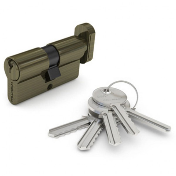 Фото Механизм цилиндровый фз  e al 70 ключ/вертушка ab(античная бронза)