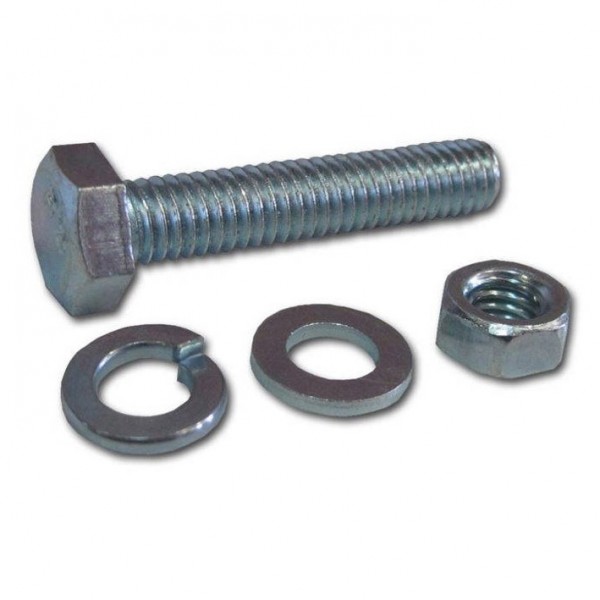 Болт din933 с шестигранной головкой оцинк. м10х70 + гайка + шайба (2 шт)