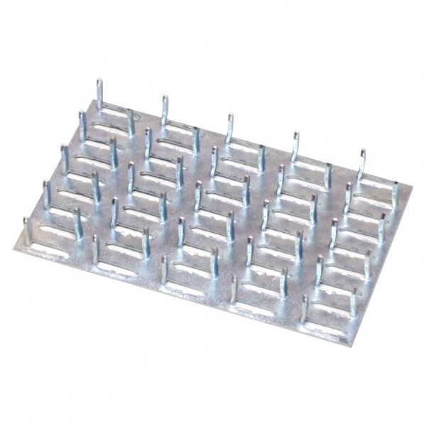 Фото Пластина гвоздевая оцинк. зуб 8 мм 132х60х1,0 мм