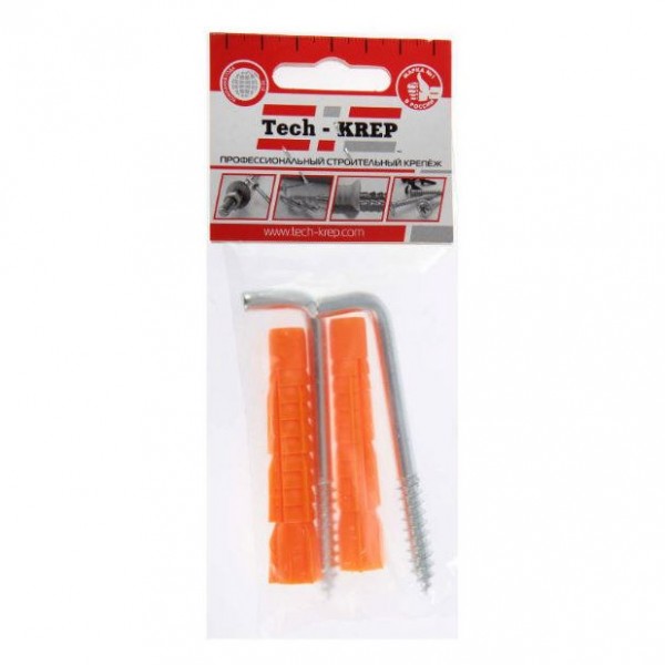 Фото Шуруп-костыль 6х75 с  унив. дюбелем 10,0х61 (2 шт)