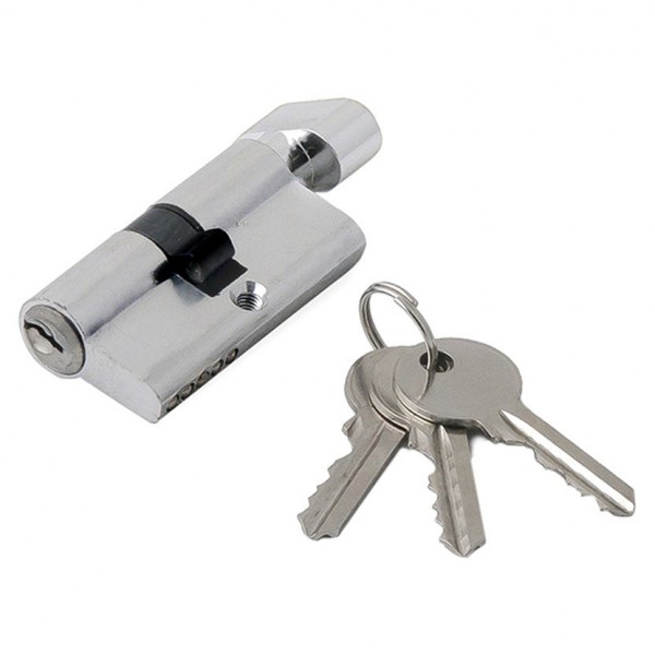 Фото Механизм цилиндровый фз  e al 60 ключ/вертушка cp(хром)