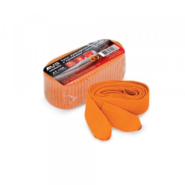 Трос буксировочный 10,0т ленточный /2 петли/ 5м, в пакете premium avs