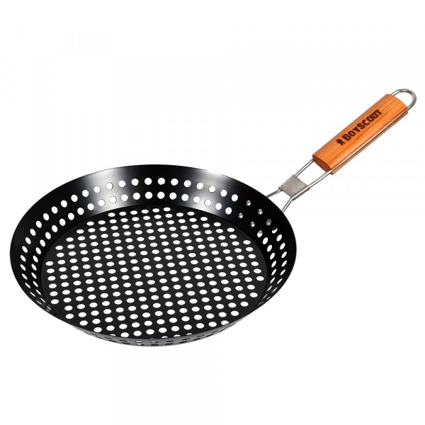 Фото Жаровня для морепродуктов и овощей, антипригарное покрытие, складная ручка 53*30*3см  boyscout 61261