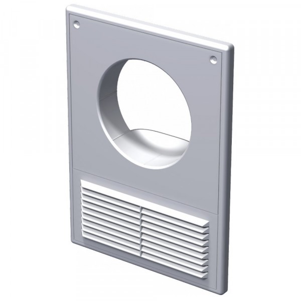 Фото Площадка торцевая 100мм пластик, 182х252мм, с решеткой и сеткой,для жестк. каналов, mb 100кс, vents