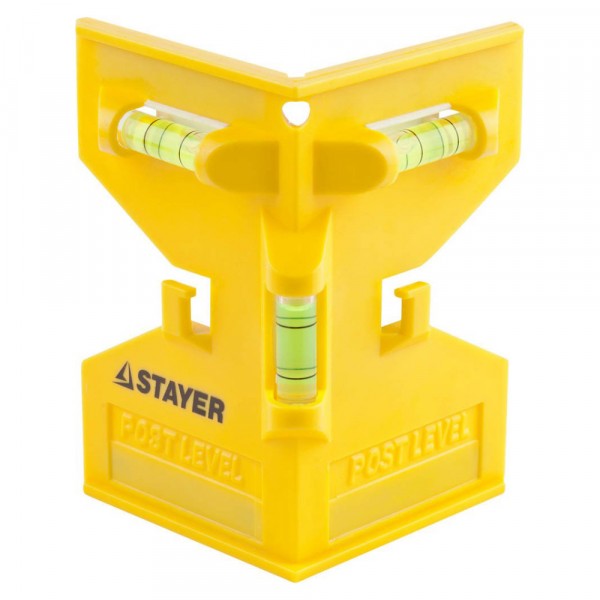 Фото Уровень-угольник postlevel пластмассовый с магнитом, 3 ампулы  master stayer 3456_z01