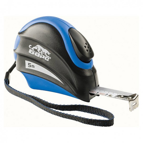 Рулетка 5м 19мм автоматическая фиксация полимер барс 32502