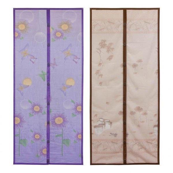 Фото Сетка-штора на дверь help противомоскитная, с рисунком, магнитным замком и крепежной лентой, 45*21