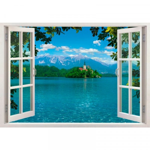 Фото Фотообои дом на острове x5 премиум 194*136см /4 листа/