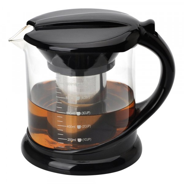 Чайник заварочный 1000мл decotto-1000 с пластик ручкой, фильтр нжс mallony