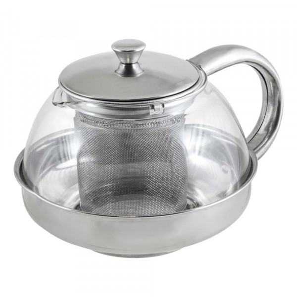 Фото Чайник заварочный 600мл menta-600 корпус стекло, фильтр нжс mallony
