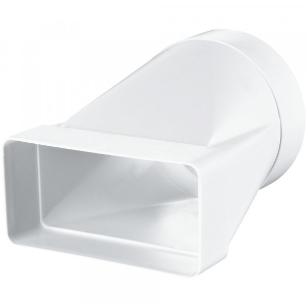 Фото Колено соединительное 60*204/125мм пвх, прямое эксцентрик., 812, вентс