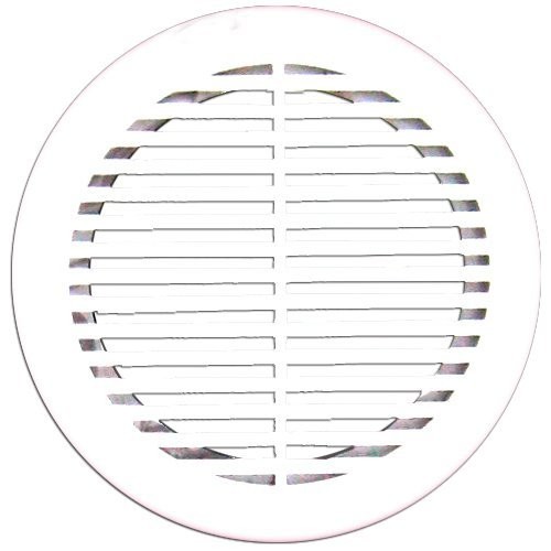 Фото Решетка вентиляционная круглая d165 пластмас., разъёмн. (фланец d120) 12ркф, эра