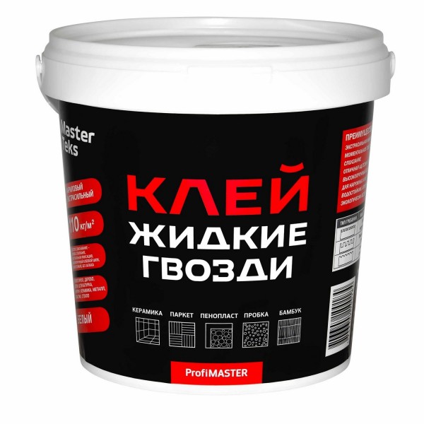 

клей masterteks акриловый экстрасильный 1,5кг белый