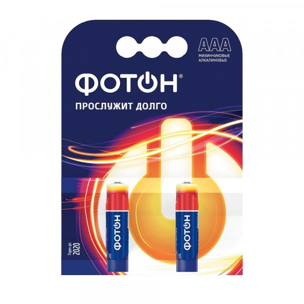 Фото Батарейка ааа алкалиновая фотон, 2шт