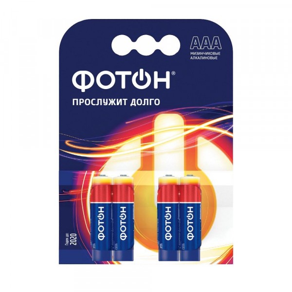 Фото Батарейка ааа алкалиновая фотон, 4шт