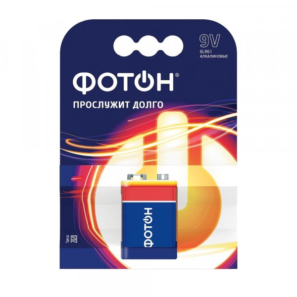 Фото Батарейка крона фотон 9v, 1шт
