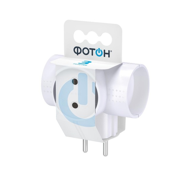 Фото Разветвитель электрический (тройник, т-обр.) фотон ам 6-3т, 6а