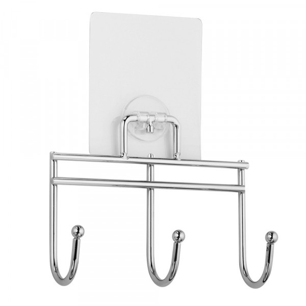 Фото Планка с 3 крючками kleber lite kle-lt003 силиконовое крепление