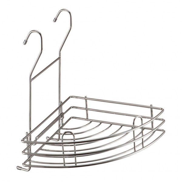 Фото Полка угловая малая 205*205*250мм хром le-550