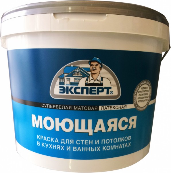 

краска эксперт моющаяся супербелая 14кг