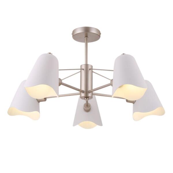 Фото Люстра подвесная freya manon fr5037pl-05s е14 5x40вт ip 20 золото