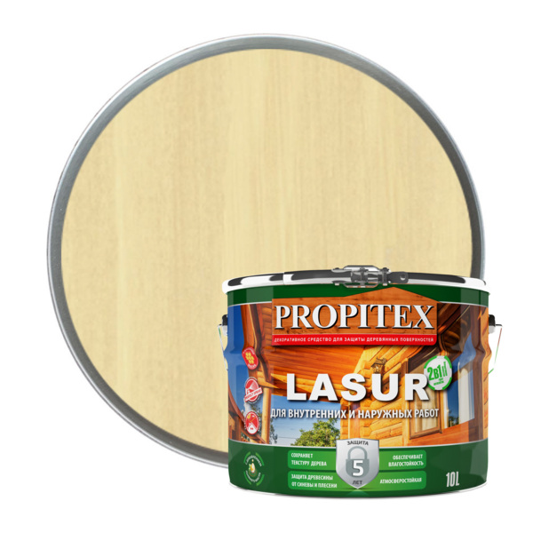 Фото propitex пропитка propitex lasur бесцветный 10л