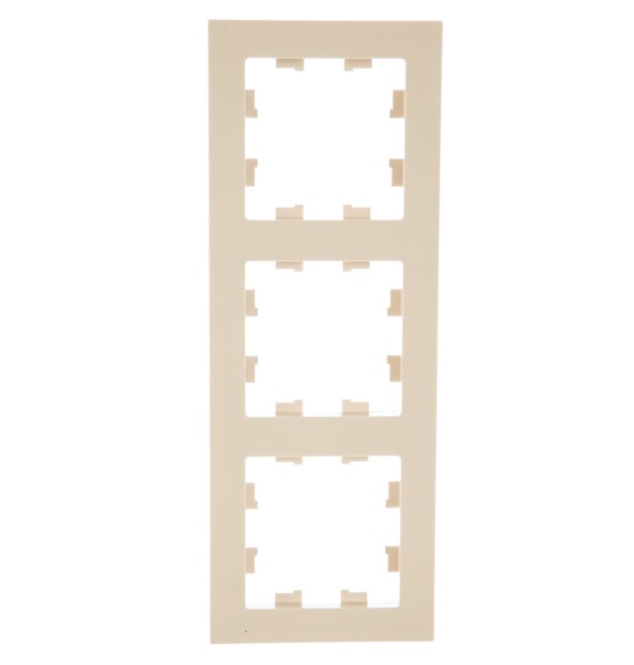 Фото Рамка (бежевая, трехместная) schneider electric atlasdesign atn000203