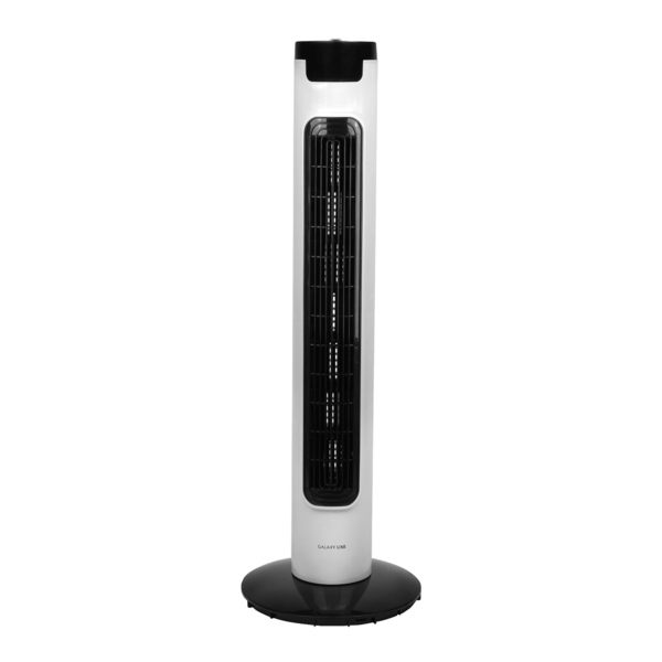 Фото Вентилятор напольный 98,5см 60вт, 3скор., колонна, таймер, черно-белый, gl 8108, galaxy line