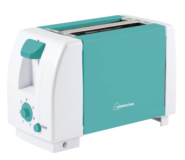 Тостер 750вт бирюзовый homestar hs-2002 002673