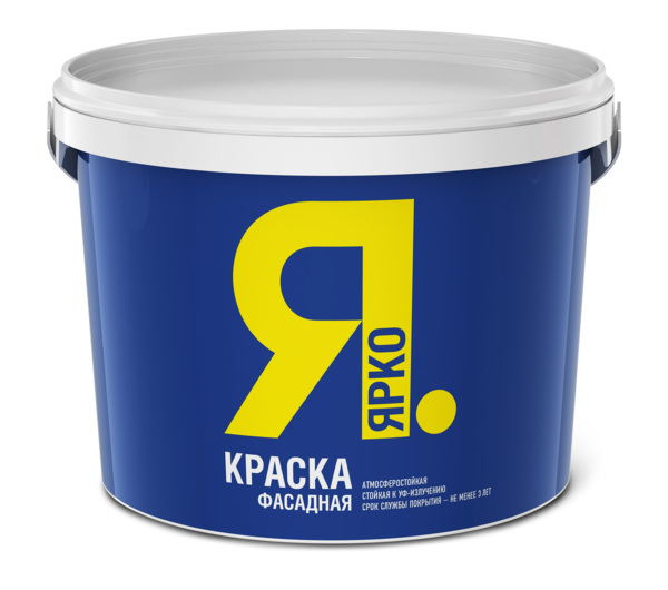 Фото Краска ярко фасадная белая 6 кг