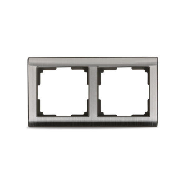 

рамка 2-ая smartbuy нептун серый никель, sbe-05gn-metal-fr-2
