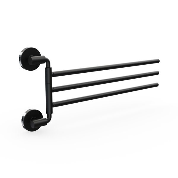 Фото Полотенцедержатель тройной поворотный lord fora черный for-lord023bl