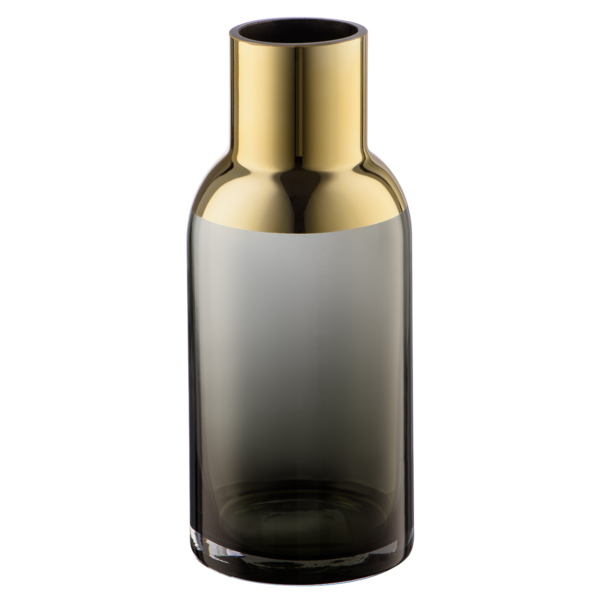 Фото Ваза декоративная 100*100*230 вещицы серый стекло csa-12