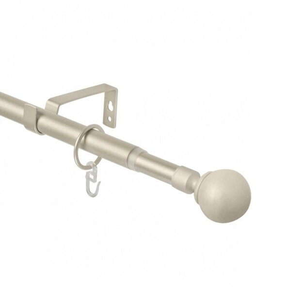 Фото Карниз телескоп эскар 16/19мм 160-320см однорядный матовый никель, наконечник классика 3331161947550