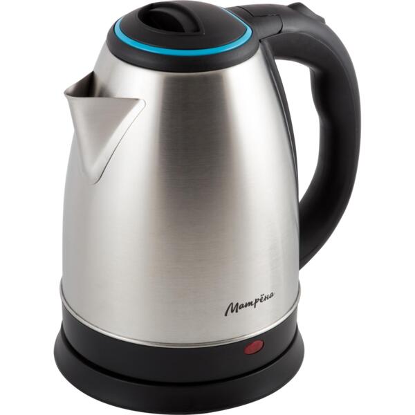 чайник электрический стальной 18л 15квт крышка голубая матрёна ma-001