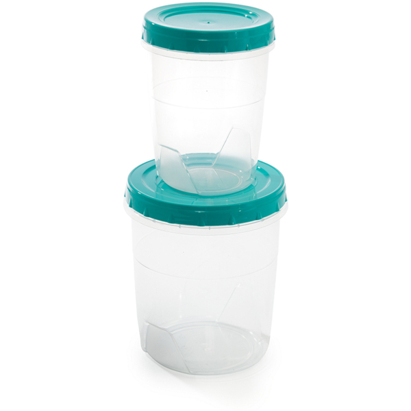 Фото Набор банок 2шт 1.3л + 0.6л с закручевающей крышкой polimerbyt c43302