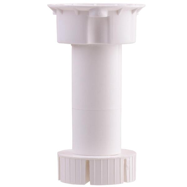 Фото Опора цок.пласт.рег.100-120мм,разборная,без клипсы,под саморез, белый, 1шт element 565190