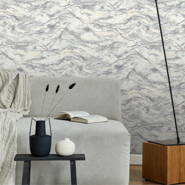 Фото Обои 7161-11 euro decor calacatta флизелин 1,06*10,05м узор серый