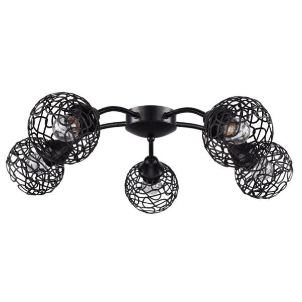 Фото Люстра потолочная россвет вселенная рс20721 bk+cr/5c е27 5x60вт ip 20