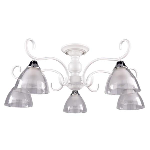 Фото Люстра потолочная россвет твист рс20973 wt+cr/5c е27 5x60вт ip 20