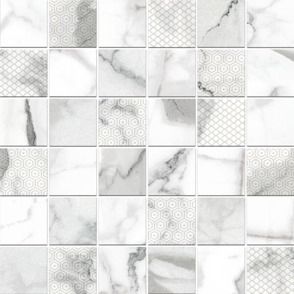 Фото Декор мозаика arabescato bianco decor mosaic белый 30х30 918658