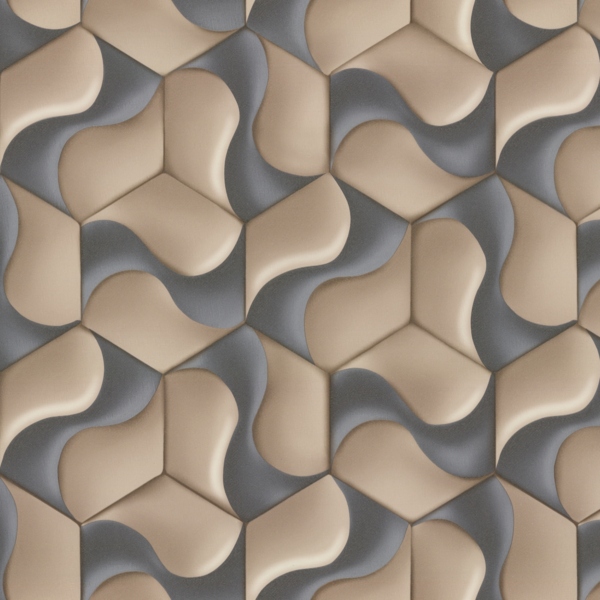 Фото Обои 7153-16 euro decor cube флизелин 1.06x10,05м геометрия черный