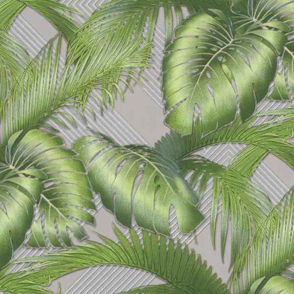 Фото Обои 7157-24 euro decor villa riviera флизелин 1.06x10,05м флористика зеленый